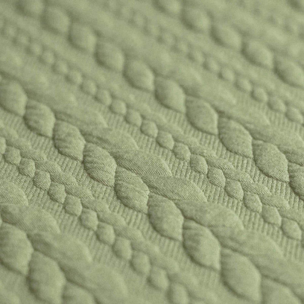 Cable Knit Jacquard Fabric Olive