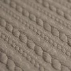 Jacquard Strickstoff Zopfmuster Taupe - (Modestoffe)