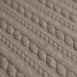 Cable Knit Jacquard Fabric Taupe