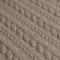 Jacquard Strickstoff Zopfmuster Taupe - (Modestoffe)