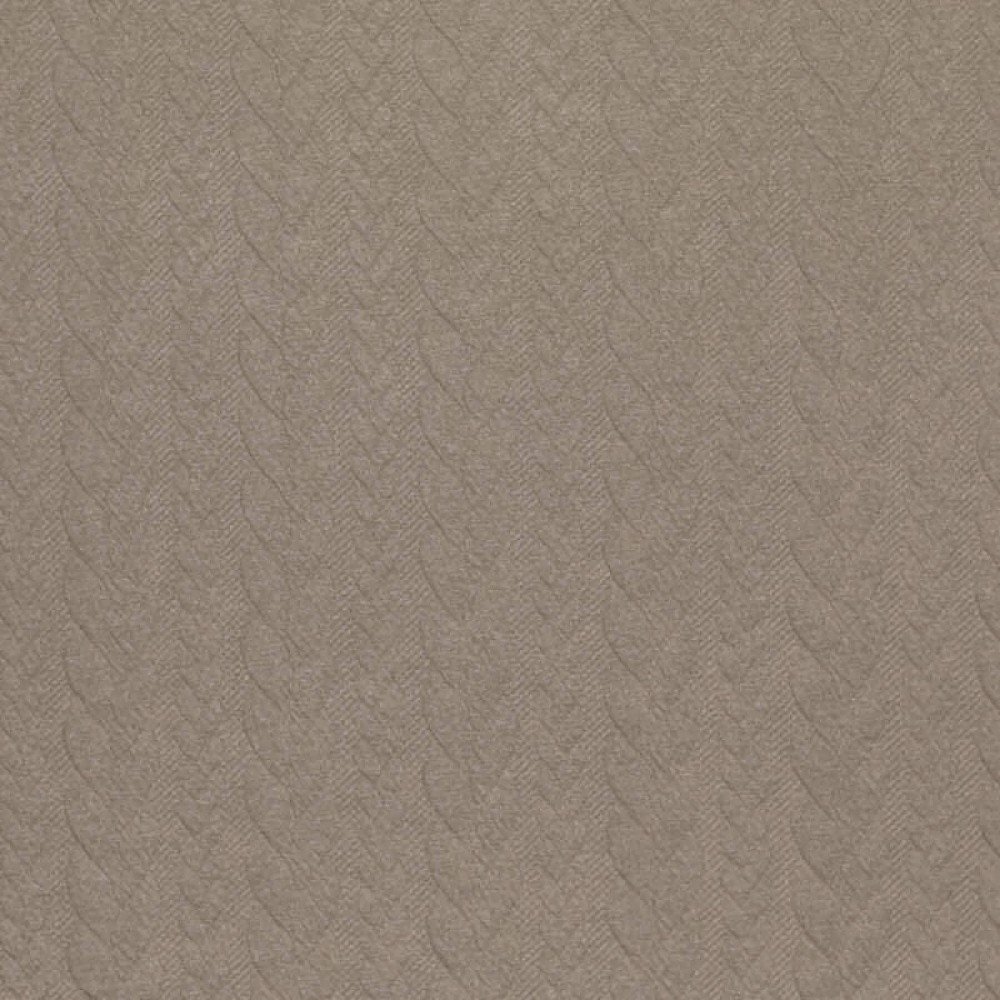 Jacquard Strickstoff Zopfmuster Taupe - (Modestoffe)