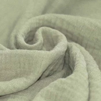 Muślin Bawełniany Zakurzona Zieleń Muślin Bawełniany Zakurzona Zieleń