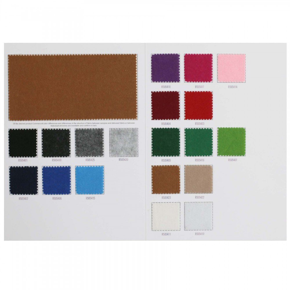 Felt Fabric 1,5mm Thick Sample Card Felt Fabric 1,5mm Thick Sample Card