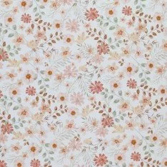 Baumwolljersey Digital - Pastell Blume Pfirsich