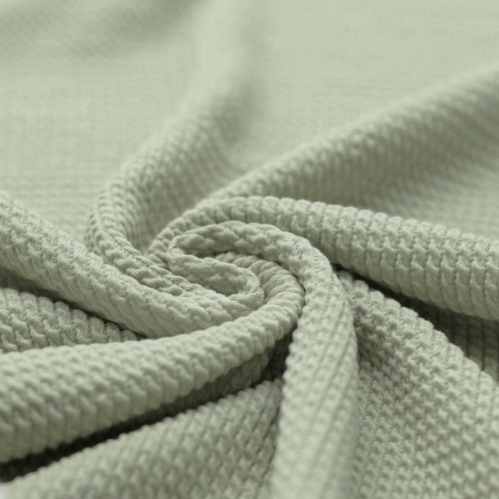 Mini Cable Jersey Fabric Dusty Green