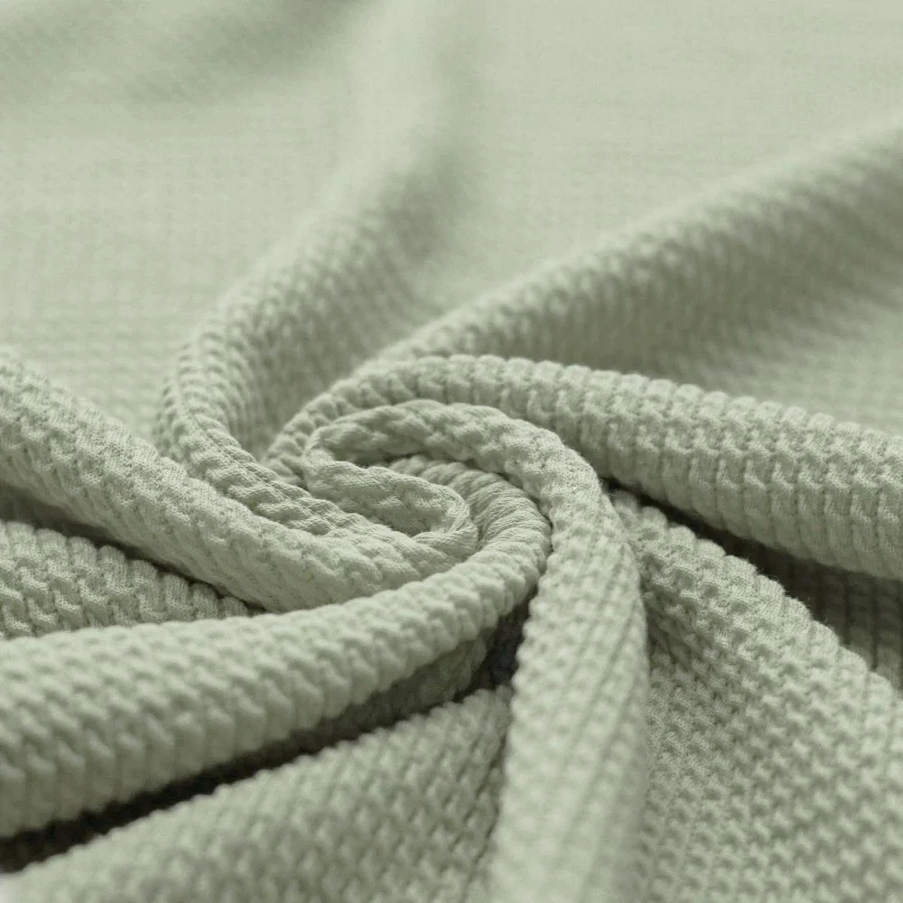 Mini Cable Jersey Fabric Dusty Green
