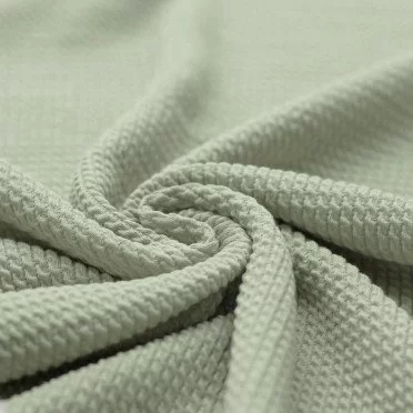 Tissu Jersey Torsadé Mini Vert Poussiéreux - (Tissus Jersey)