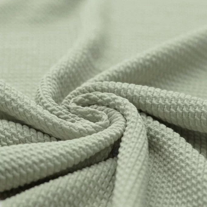 Tissu Jersey Torsadé Mini Vert Poussiéreux - (Tissus Jersey)