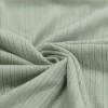 Pointelle Cotton Jersey Fabric (Stripes) Dusty Green