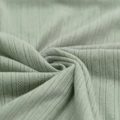 Tessuto A Maglia Pointoille (Strisce) Verde Polveroso