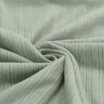 Tissu Jersey Pointoille (Rayures) Vert Poussiéreux Tissu Jersey Pointoille (Rayures) Vert Poussiéreux