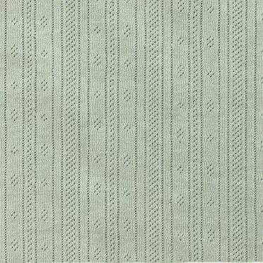 Pointelle Cotton Jersey Fabric (Stripes) Dusty Green - (Jersey Fabrics)