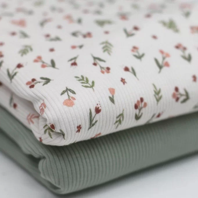 Rippstrick Jersey Stoff - Tulpenfeld | Rijs Textiles Rippstrick Jersey Stoff - Tulpenfeld - (Jersey Stoffe)
