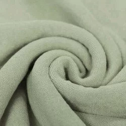 Tessuto Spugna Stretch Verde Polveroso Tessuto Spugna Stretch Verde Polveroso