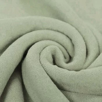 Stretch Toweling Fabric Dusty Green Stretch Toweling Fabric Dusty Green