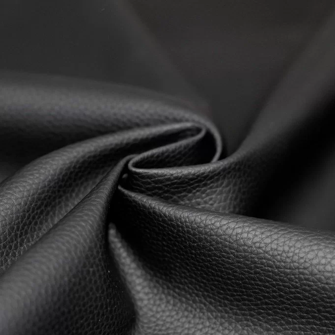 Tissu Simili Cuir Pour Sellerie Noir - (Tissus Deco)