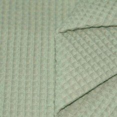Waffle Pique Fabric Dusty Green