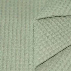 Waffle Pique Fabric Dusty Green