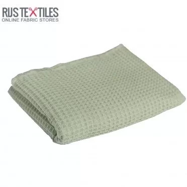 Tissu Piqué Gaufré Vert Poussiéreux - (Tissu Piqué Gaufré)