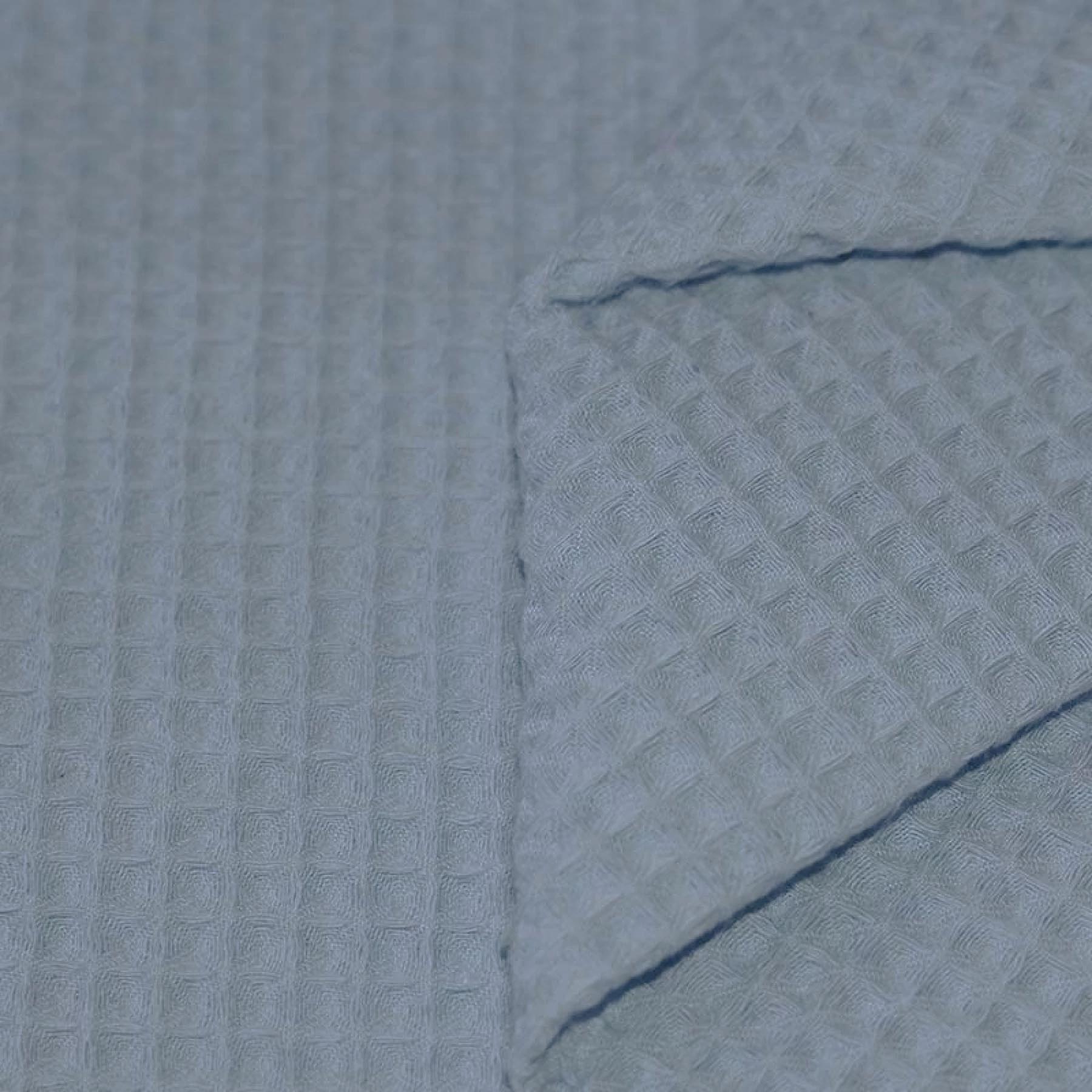 Wafelkatoen Piqué Licht Jeans