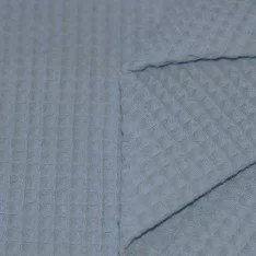 Wafelkatoen Piqué Licht Jeans