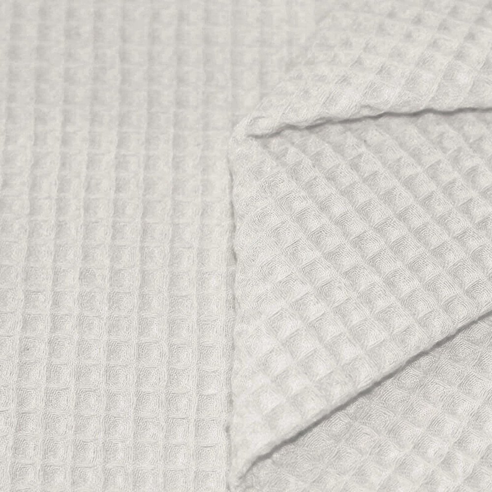 Waffle Pique Fabric Unbleached Beige