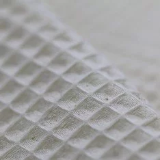 Vaffelvævet Stof Ubleget Beige