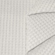 Waffle Pique Fabric Unbleached Beige