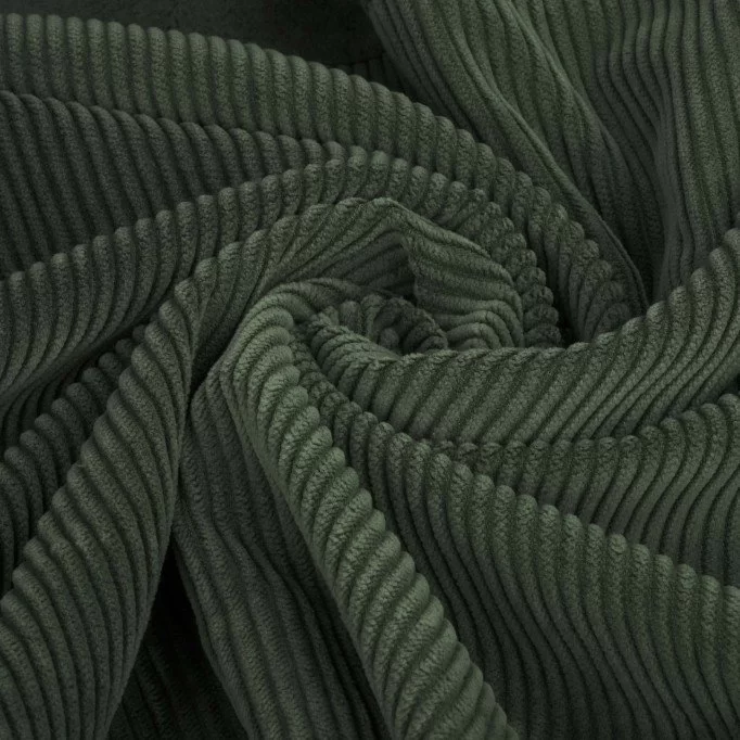 Corduroy Stretch Fabric 6 Wales Army Green - (Fashion Fabrics)
