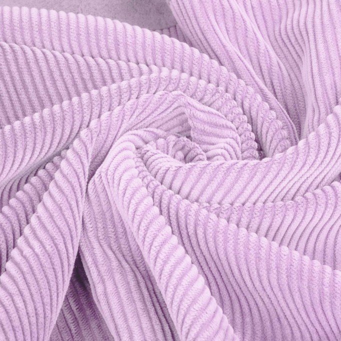 Corduroy Stretch Fabric 6 Wales Pastel Lilac - (Fashion Fabrics)