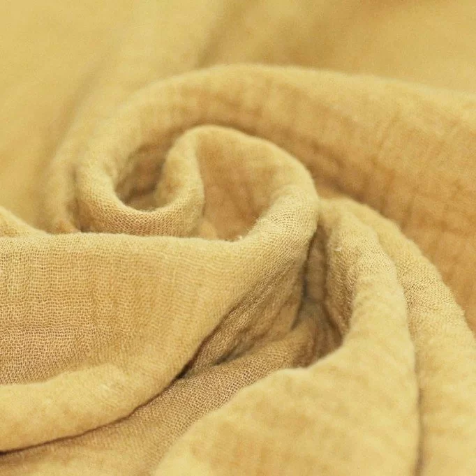 Double Gauze Fabric Old Yellow - (Deco Fabrics)