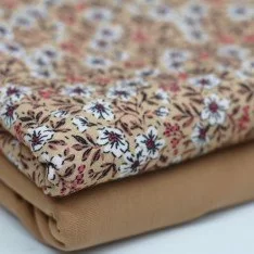 Jersey Di Cotone Stampa Digitale - Bacche Di Biancospino