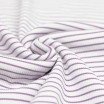 Tissu Maille Tricot Côtelée Rayures Imprimées Lilas Pastel - (Tissus Jersey)
