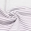 Rippstrick Jersey Stoff Streifen Gedrückt Pastell Flieder - (Jersey Stoffe)