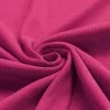 Tessuto Jersey Di Cotone Costine Fucsia