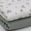 Tessuto Jersey Di Cotone Costine - Piccolo Fiore | Rijs Textiles Tessuto Jersey Di Cotone Costine - Piccolo Fiore - (Jersey Tessuti)