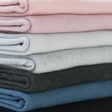 Tessuto Pile Di Cotone (Sherpa) Nero  - (Pile Tessuto Di Cotone Sherpa)