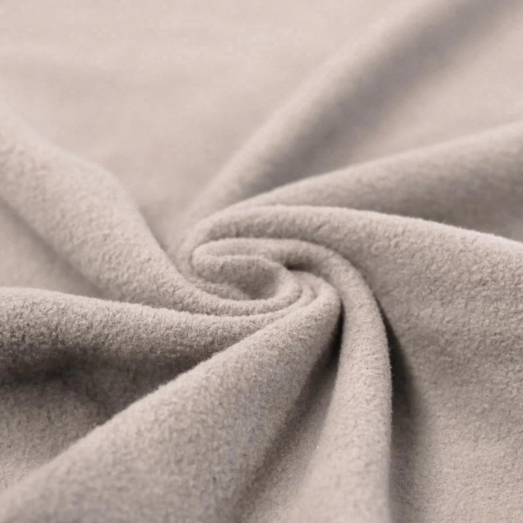 Fleece Katoen Stof (Sherpa) Dark Beige