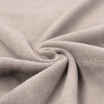 Baumwollfleece Stoff (Sherpa) Dunkel Beige