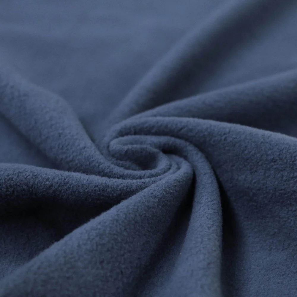 Cotton Fleece Fabric (Sherpa) Dark Jeans