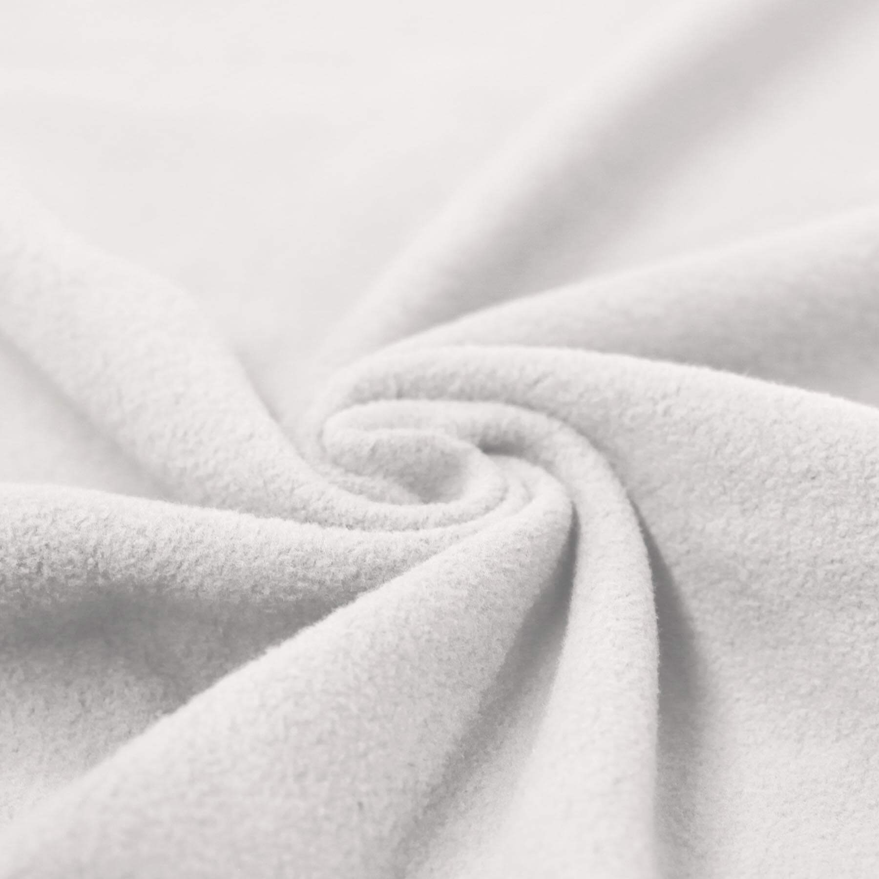 Fleece Katoen Stof (Sherpa) Ecru