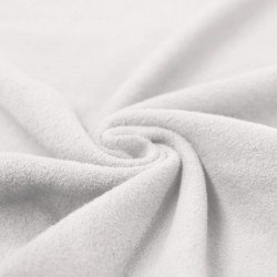 Tissu Polaire Coton (Sherpa) Écru