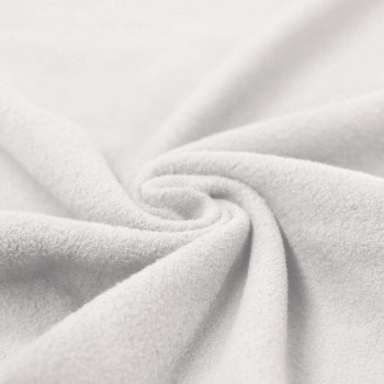 Baumwollfleece Stoff (Sherpa) Ecru 