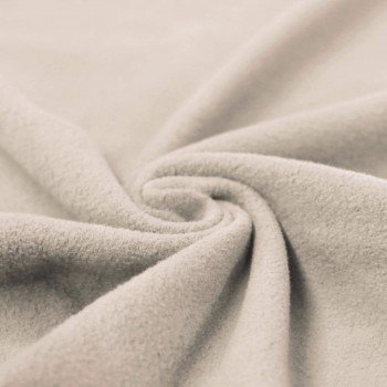 Baumwollfleece Stoff (Sherpa) Hellbeige 