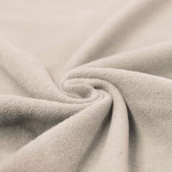 Bomuldsfleece Stof (Sherpa) Lys Beige  Bomuldsfleece Stof (Sherpa) Lys Beige