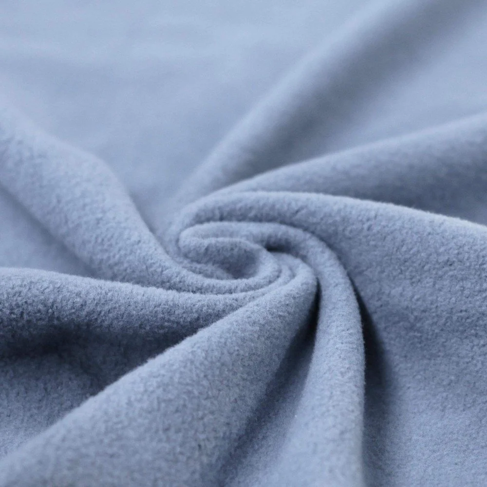 Cotton Fleece Fabric (Sherpa) Light Jeans