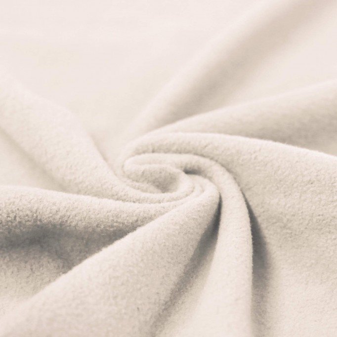 Bomuldsfleece Stof (Sherpa) Naturel - (Bomuldsfleece Stof (Sherpa))