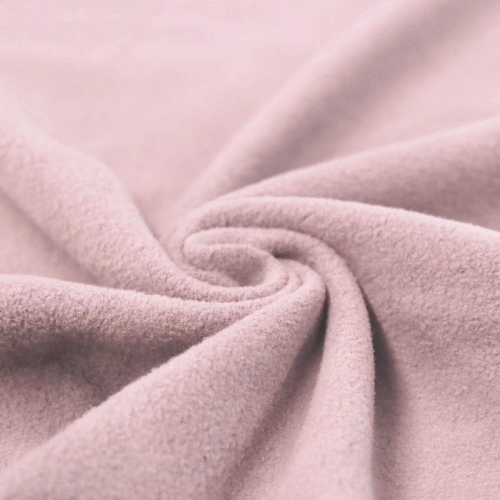 Baumwollfleece Stoff (Sherpa) Nude Rosa