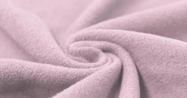 Baumwollfleece Stoff (Sherpa) Altrosa