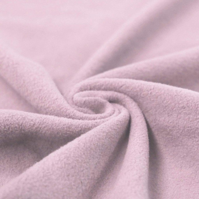 Fleece Katoen Stof (Sherpa) Oud Roze  - (Katoenen Fleece Stoffen (Sherpa))